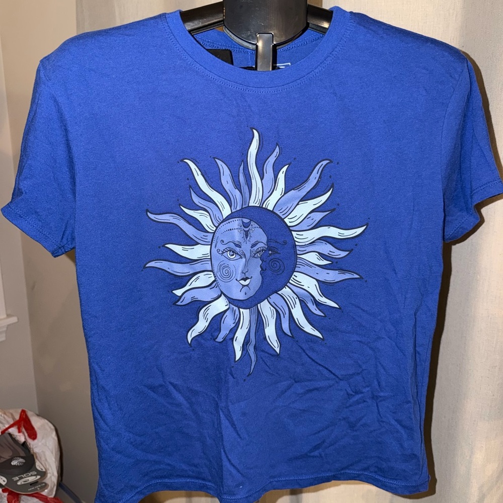 Modern Lux Royal Blue Sun and Moon Tee